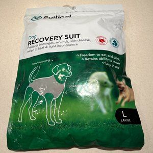 Suitical Recovery Suit for Dogs, Size: Large, Color: Black, New
